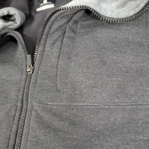 Hurley Men's Gray and Black Hooded Jacket - Picture 7 of 8
